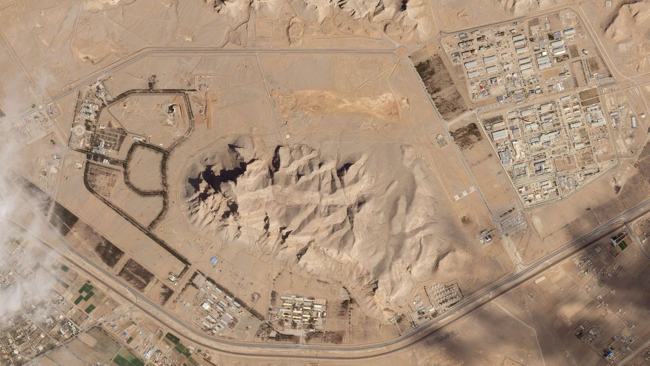 This satellite image from Planet Labs PBC shows Iran's nuclear site in Isfahan, Iran, April 4, 2024. Iran fired air defe