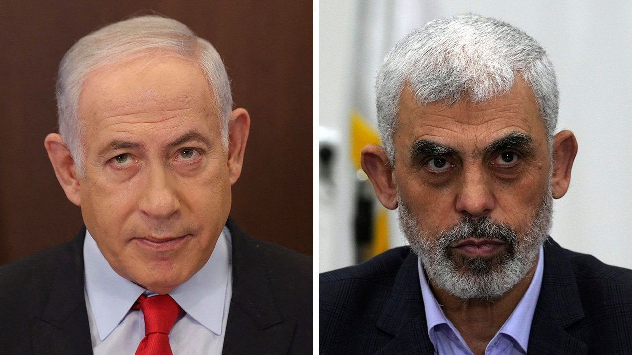 Binyamin Netanyahu and Yehya Sinwa