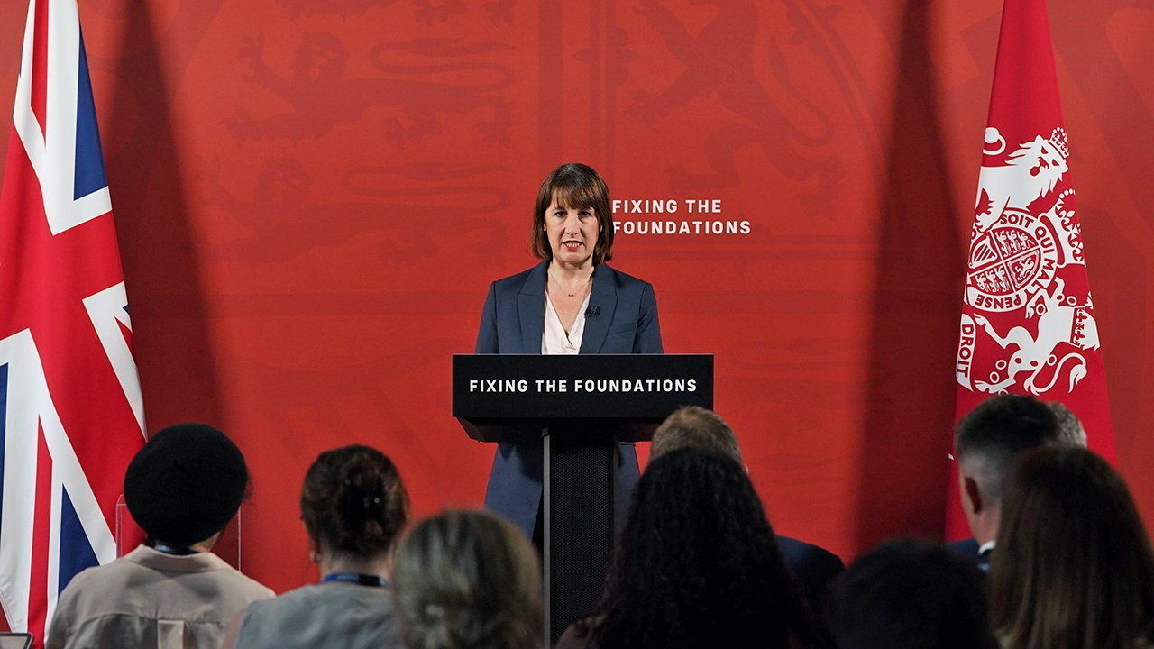 Chancellor of the Exchequer Rachel Reeves during a press conference following her statement to the House of Commons.